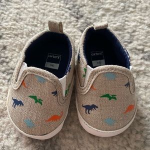 Carter’s Newborn Dinosaur shoes.